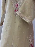 Elegant Suit with Handwork & Bandhej Dupatta