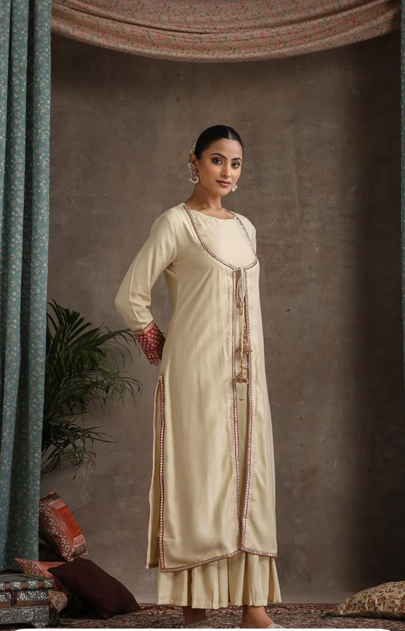 🌷Classic Sharara Set With Shrug 🌷