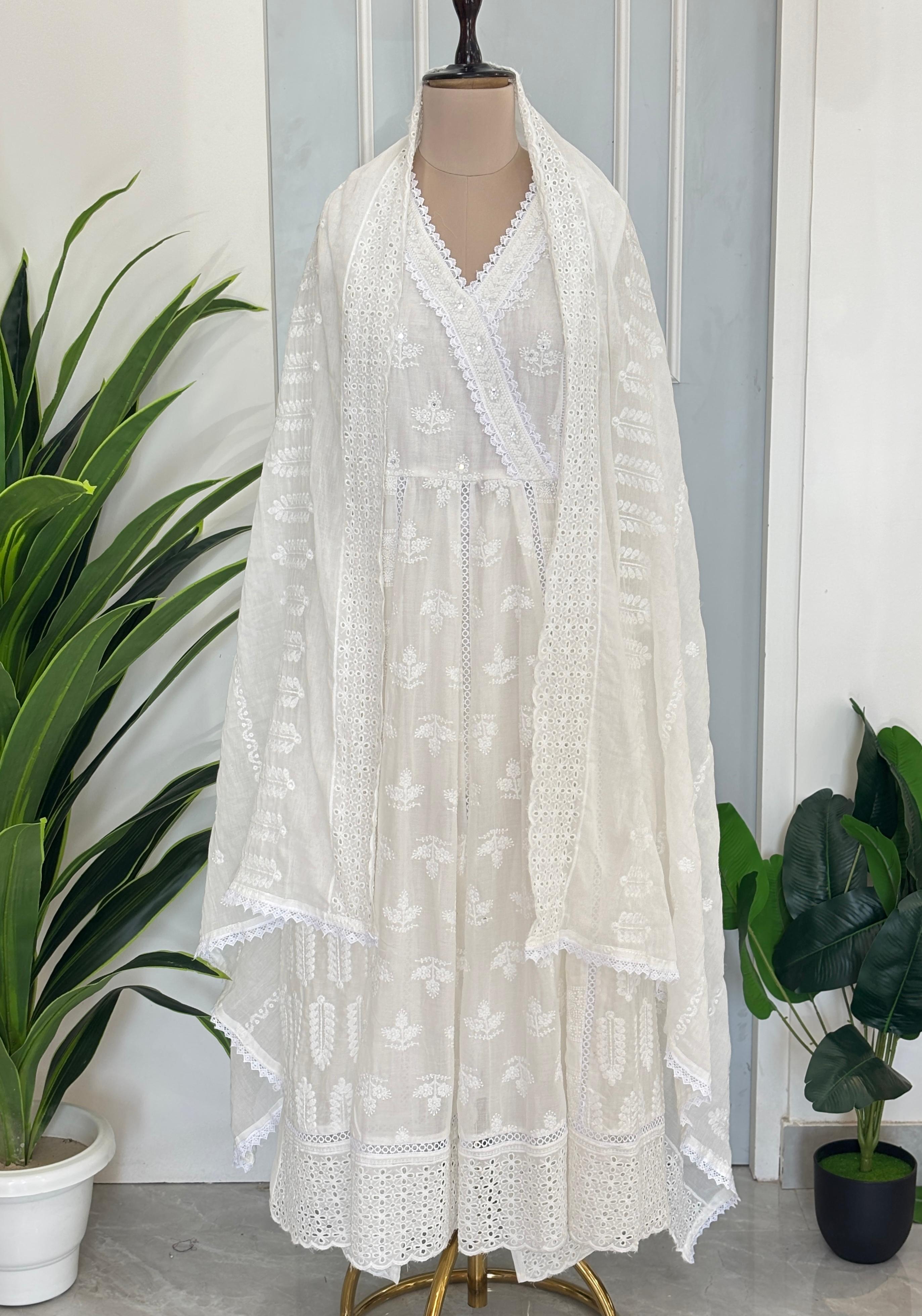Trendy Handcrafted Chikankari Suit Set