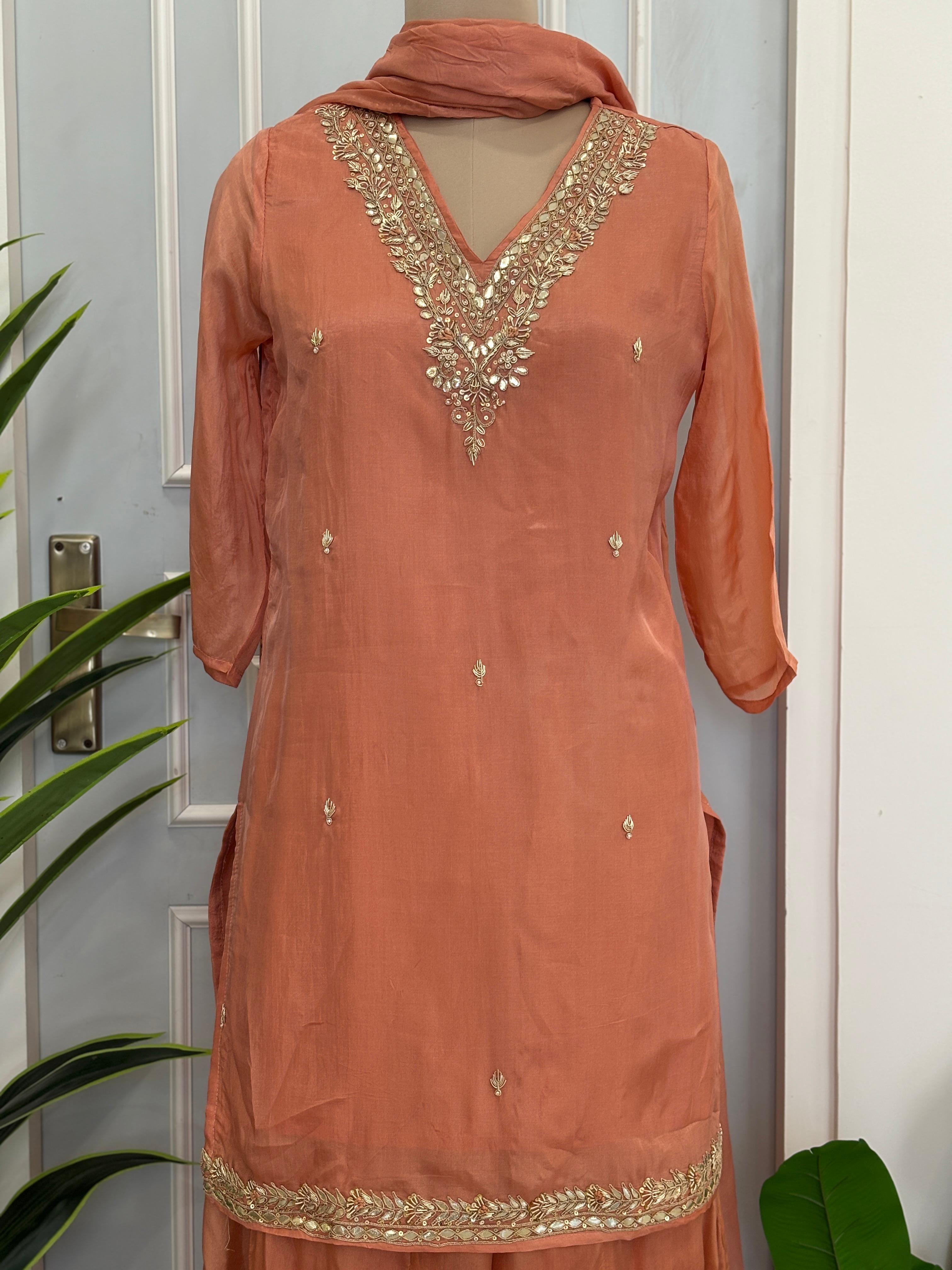 Premium Handwork Plazo Set