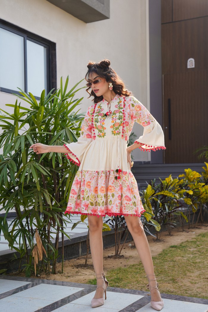 BEAUTIFUL EMBROIDERED MINI ONE PIECE