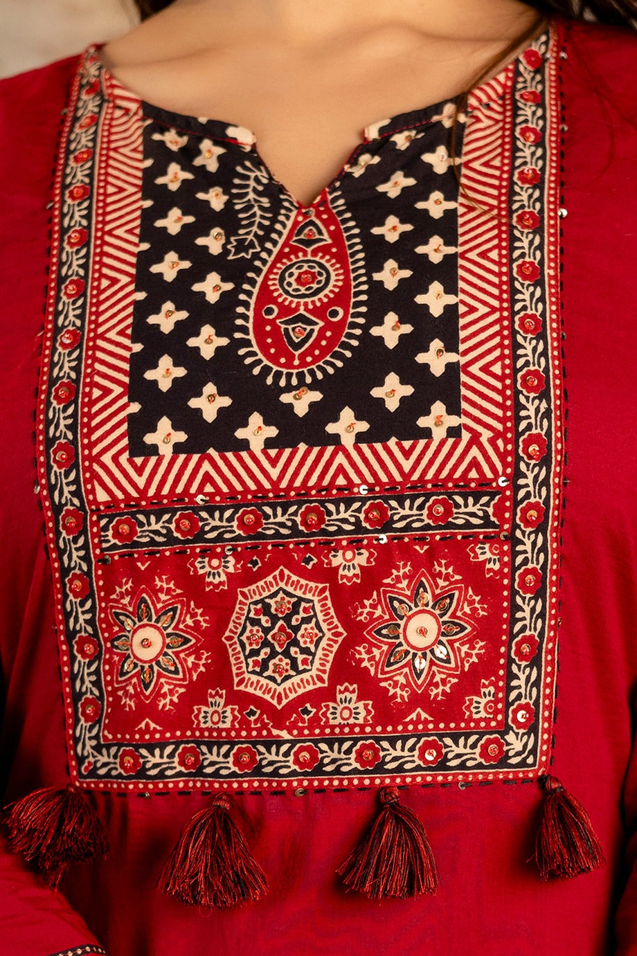 AJRAKH PRINT SUIT SET