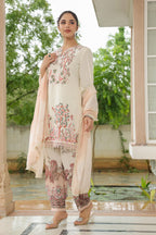 EMBROIDERED THREE PIECE SUIT SET