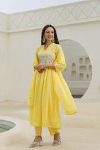 BEAUTIFUL EMBROIDERED MUL COTTON SUIT SET