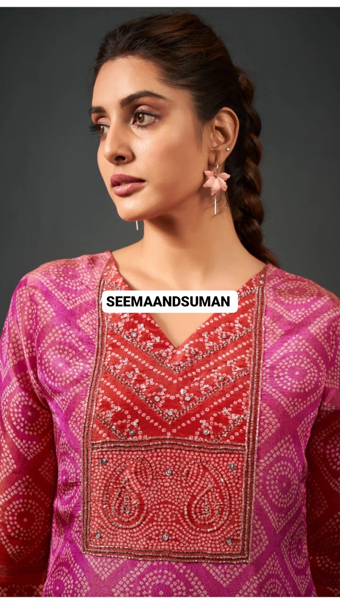 PURE BHANDEJ HANDWORK SUIT