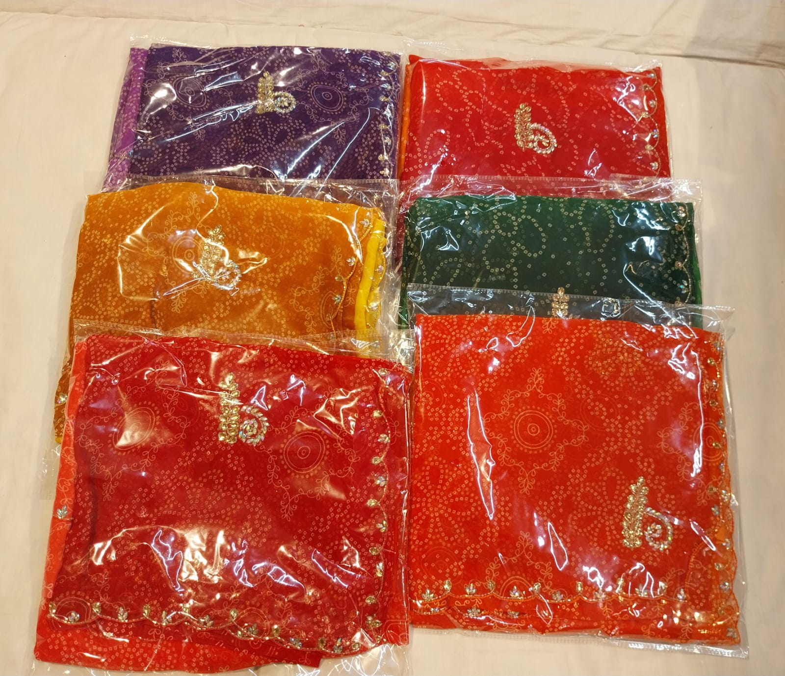 OMBRE HANDWORK BHANDEJ SAREE