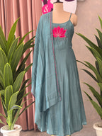 Beautiful Lotus Anarkali Suit Set