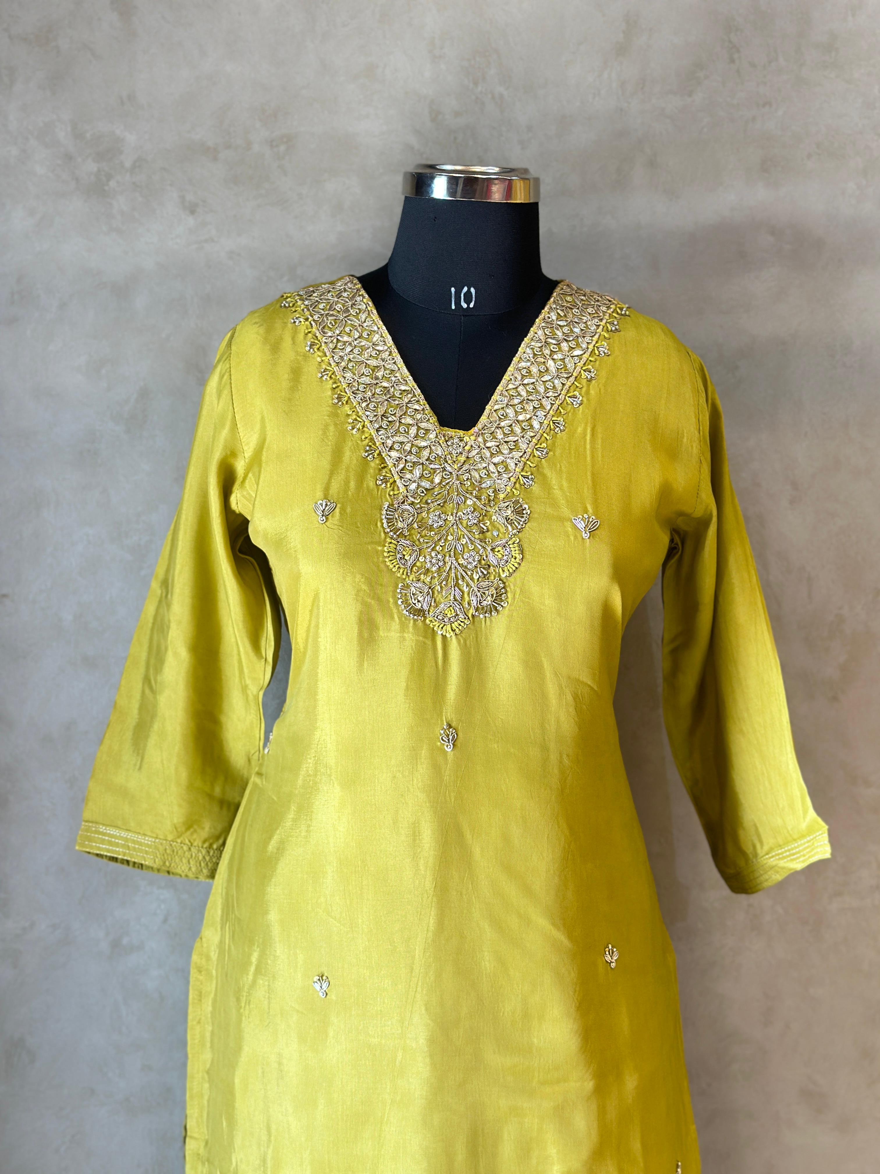 HANDWORK PLAZO SET