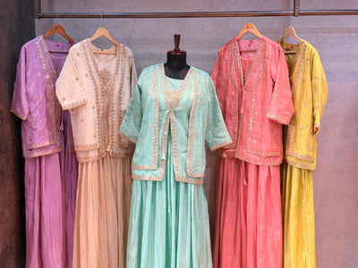 Beautiful Double Jacket Floor Lenth Gown