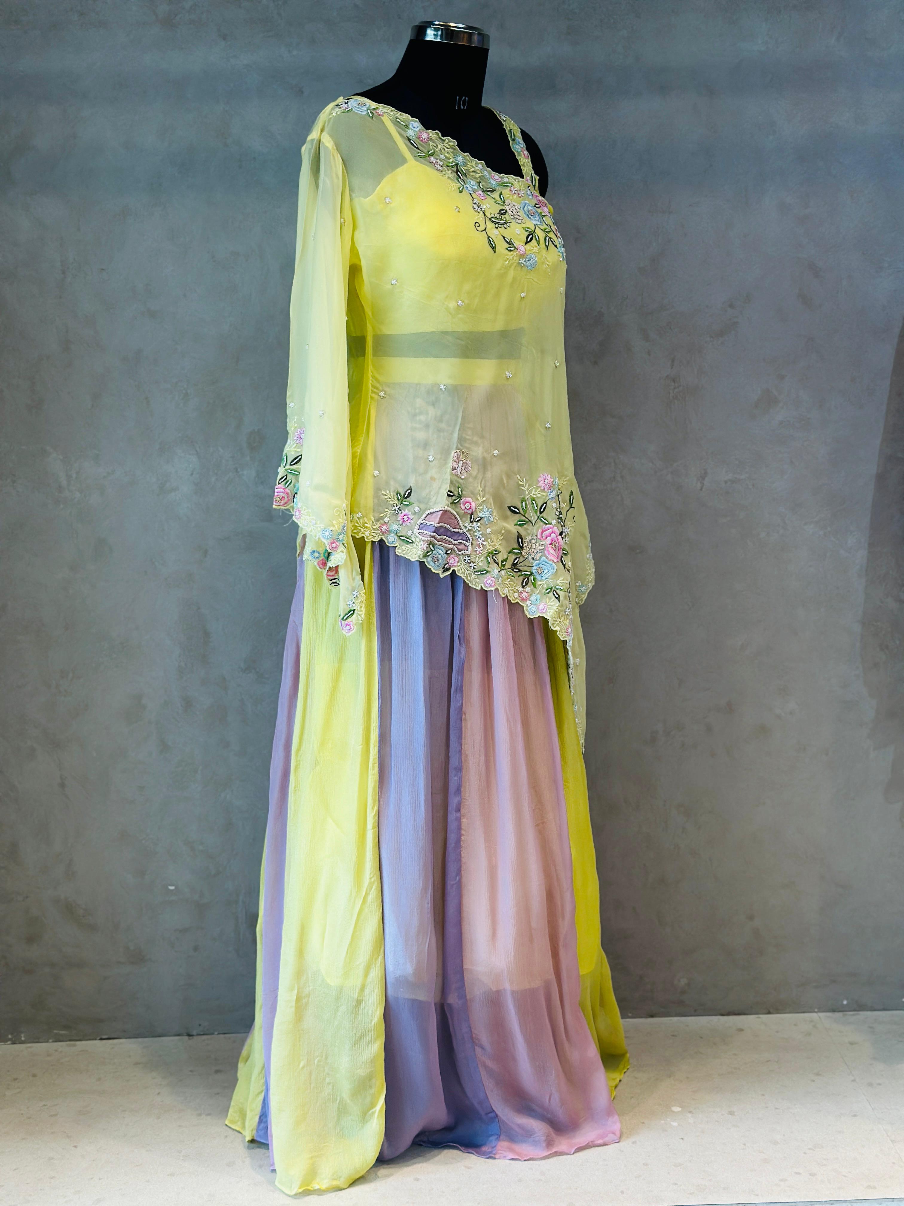 BEAUTIFUL INDO FUSION LEHNGA SET
