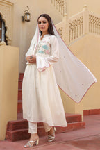 BEAUTIFUL MUL COTTON EMBROIDERED SUIT SET