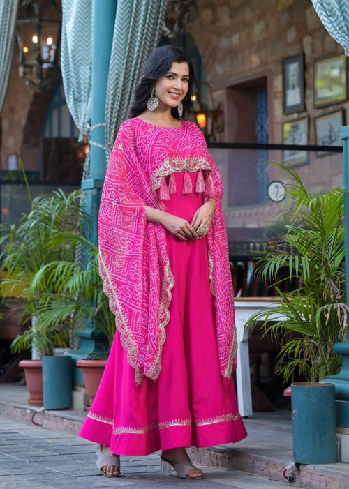 INDO-WESTERN BHANDEJ GOWN