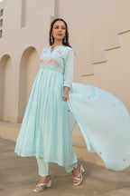 BEAUTIFUL EMBROIDERED MUL COTTON SUIT SET
