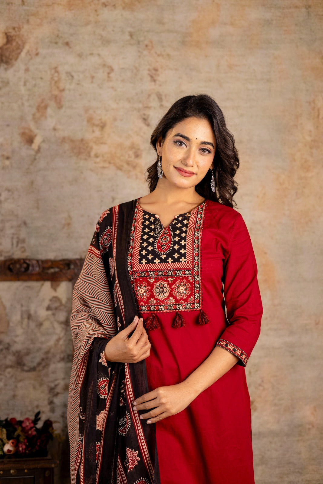 AJRAKH PRINT SUIT SET