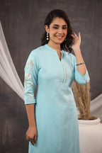 EMBROIDERED KURTA PANT SET