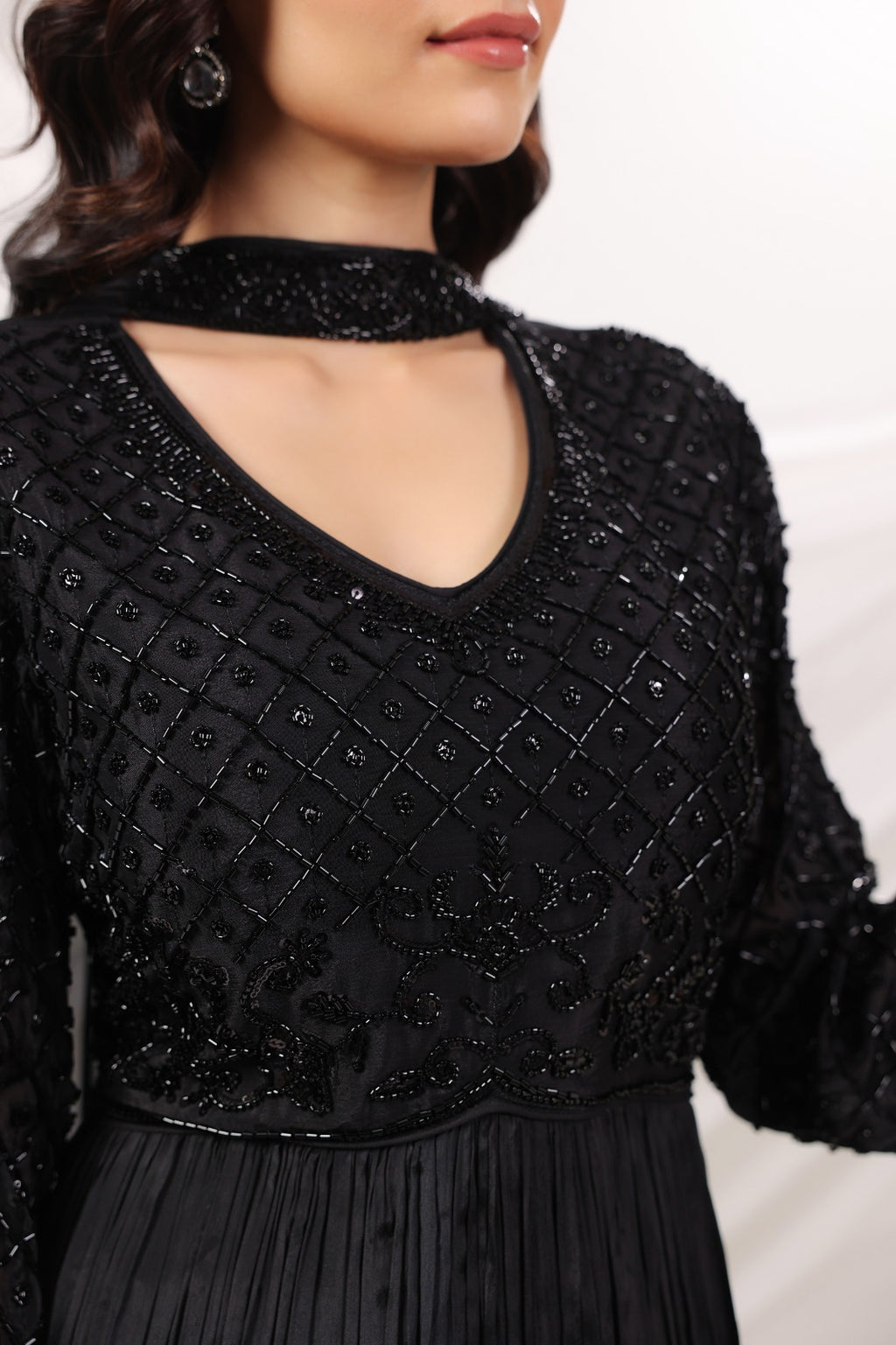 LONG ANARKALI IN HANDWORK