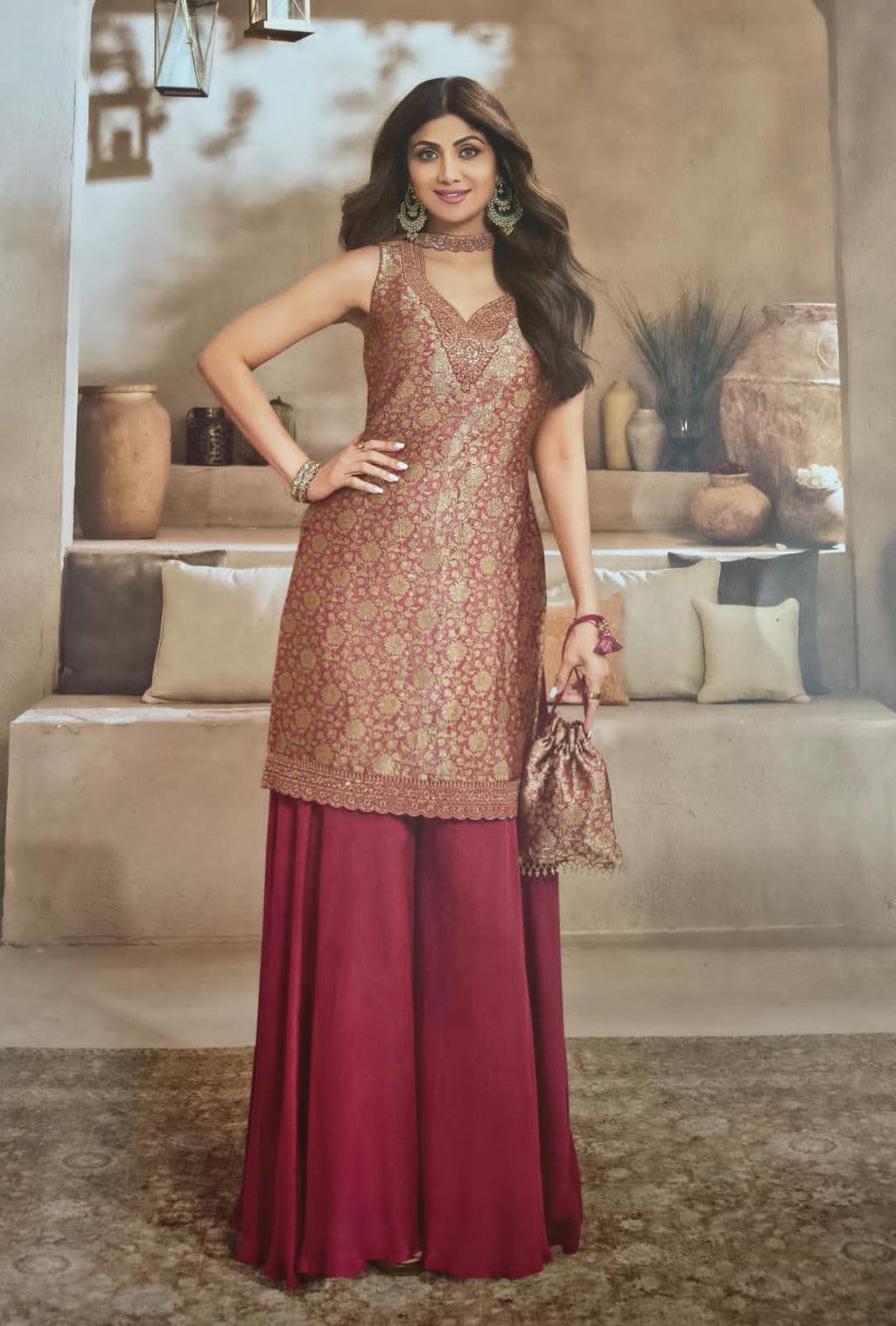 PURE BANARSI BROCADE PLAZO SET