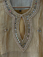 Crush Tissue Elegance Kurti Set with Original Mirror Work