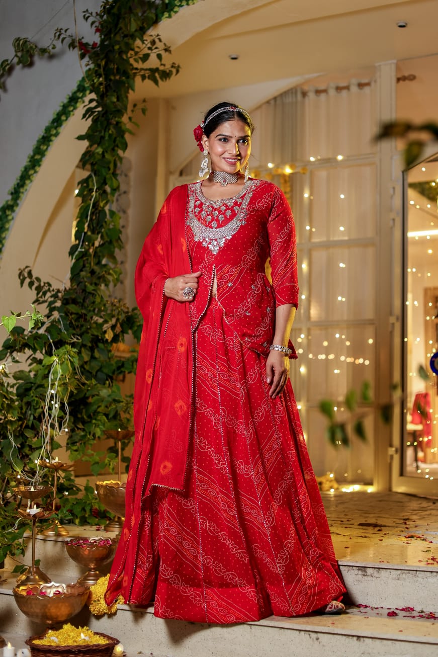 BHANDEJ SPECIAL HANDWORK SKIRT SET