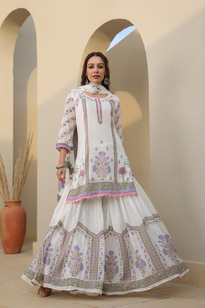 MULMUL COTTON SHRARA SET