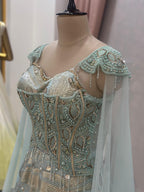 Pastel Mint Handwork Lehenga Set