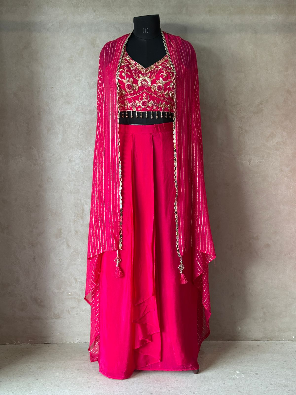 PREMIUM DRAPE SKIRT WITH SHRUG