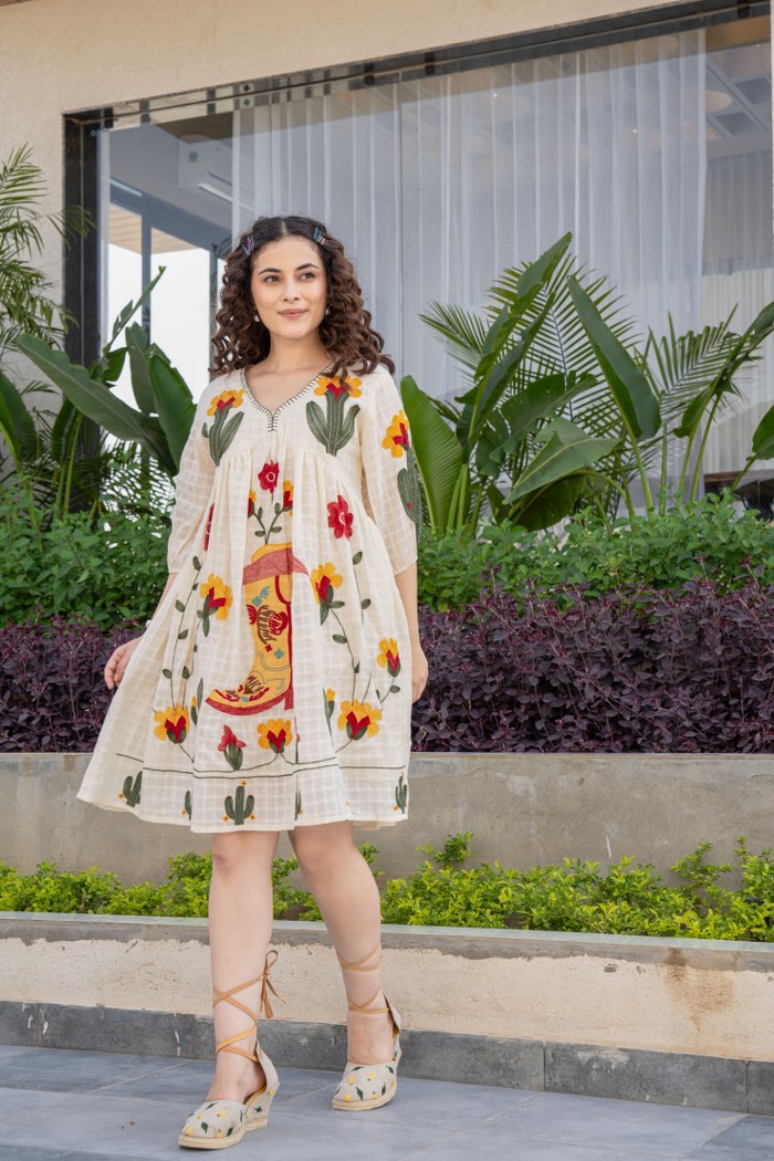 EMBROIDERED MINI ONE PIECE