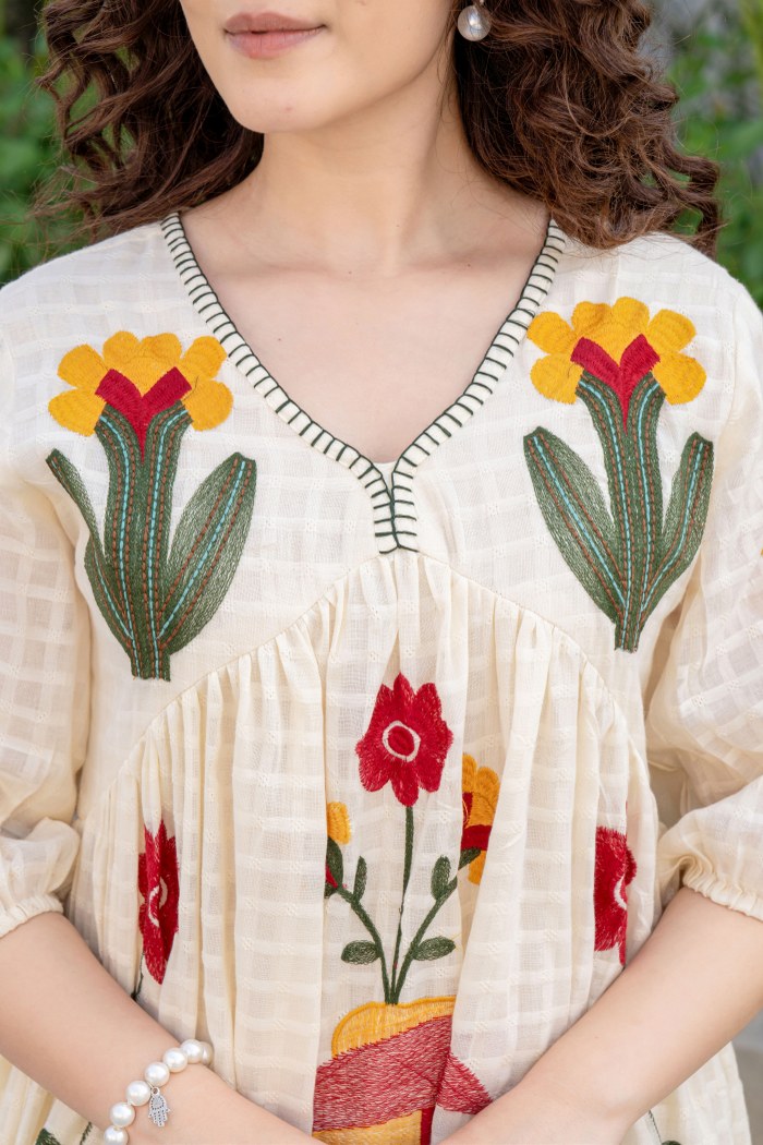 EMBROIDERED MINI ONE PIECE