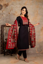 AJRAKH PRINT SUIT SET