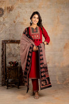 AJRAKH PRINT SUIT SET