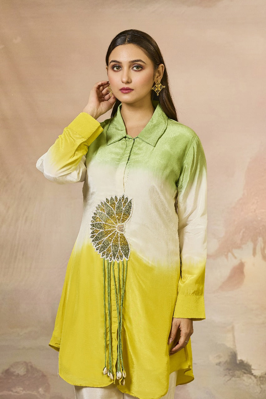 PURE CREPE HANDWORK CO-ORD SET