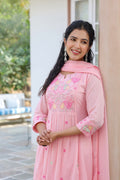 BEAUTIFUL HAND EMBROIDERED MUL COTTON SUIT SET