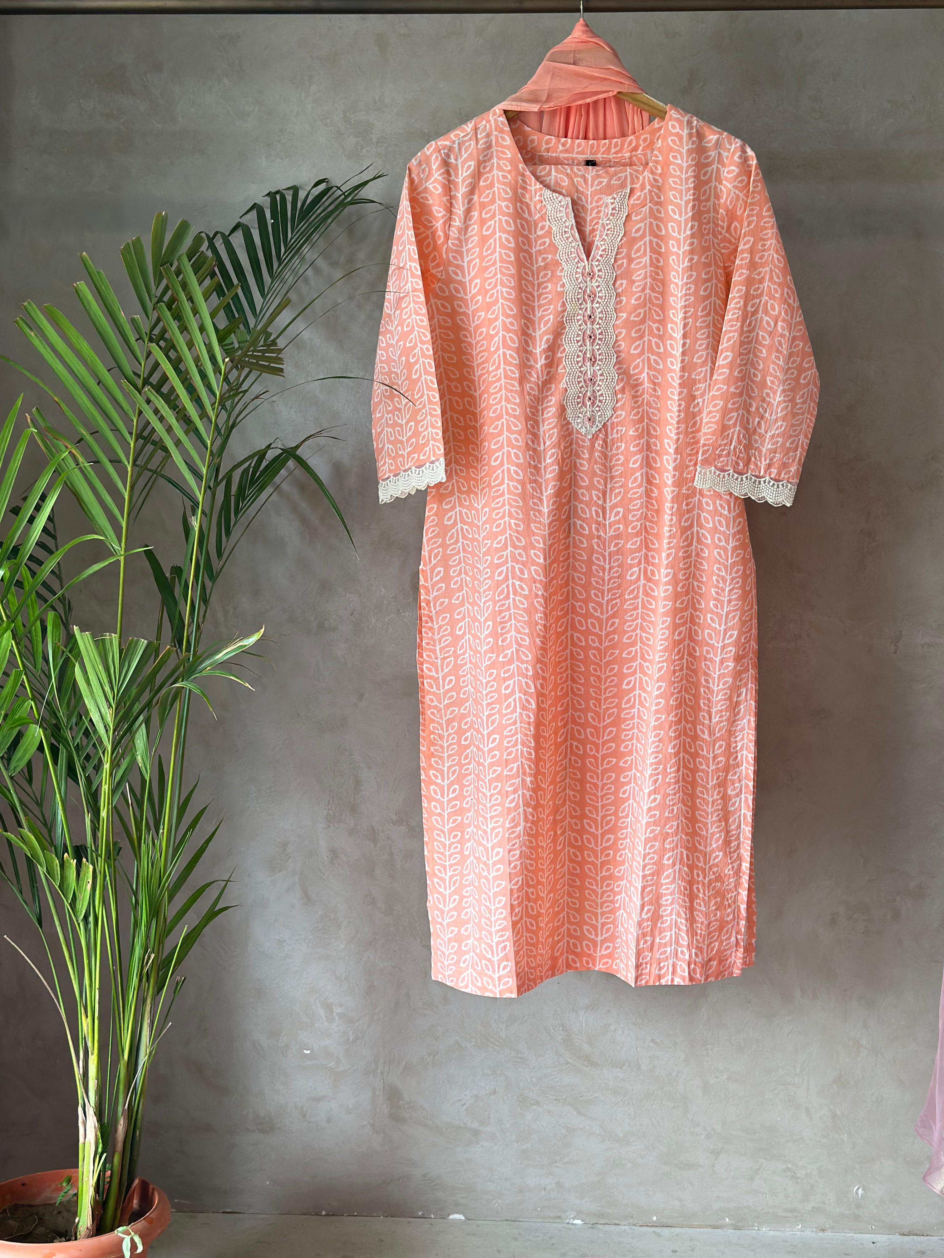 COTTON SUIT SET IN TWO SHADES