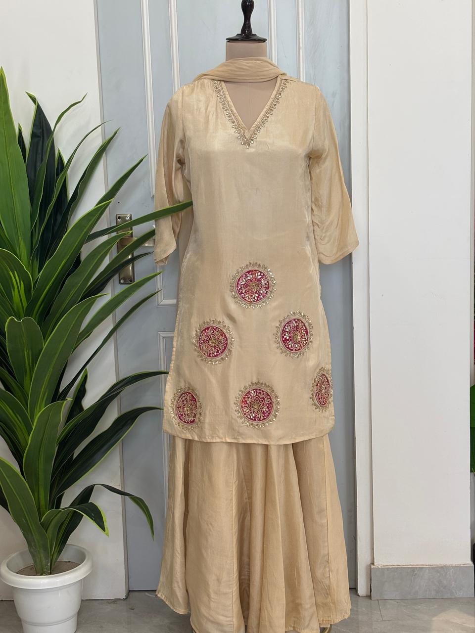 Beautiful Handwork Sharara Set
