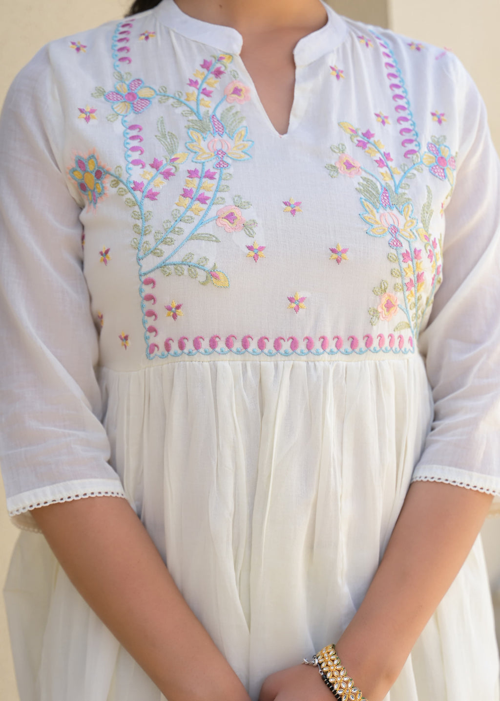 EMBROIDERED MUL COTTON SUIT SET