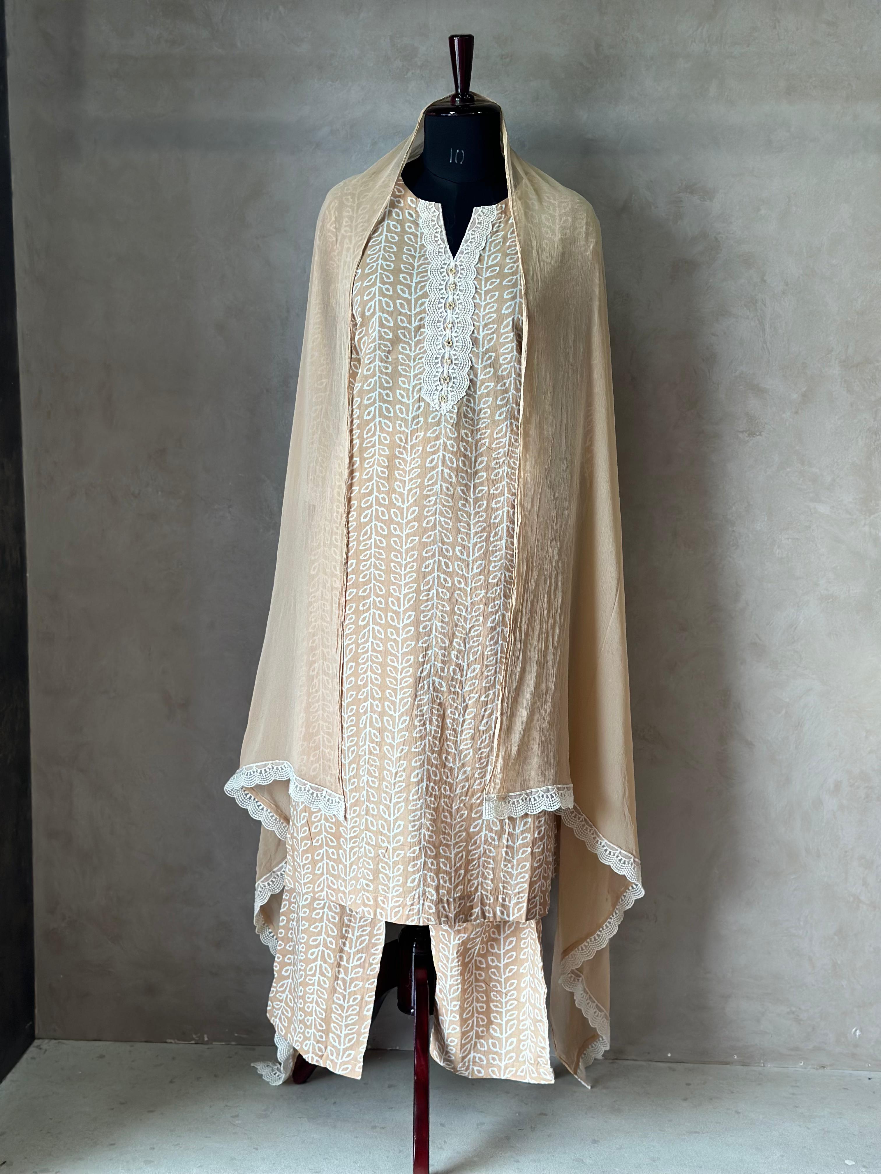 COTTON SUIT SET IN TWO SHADES