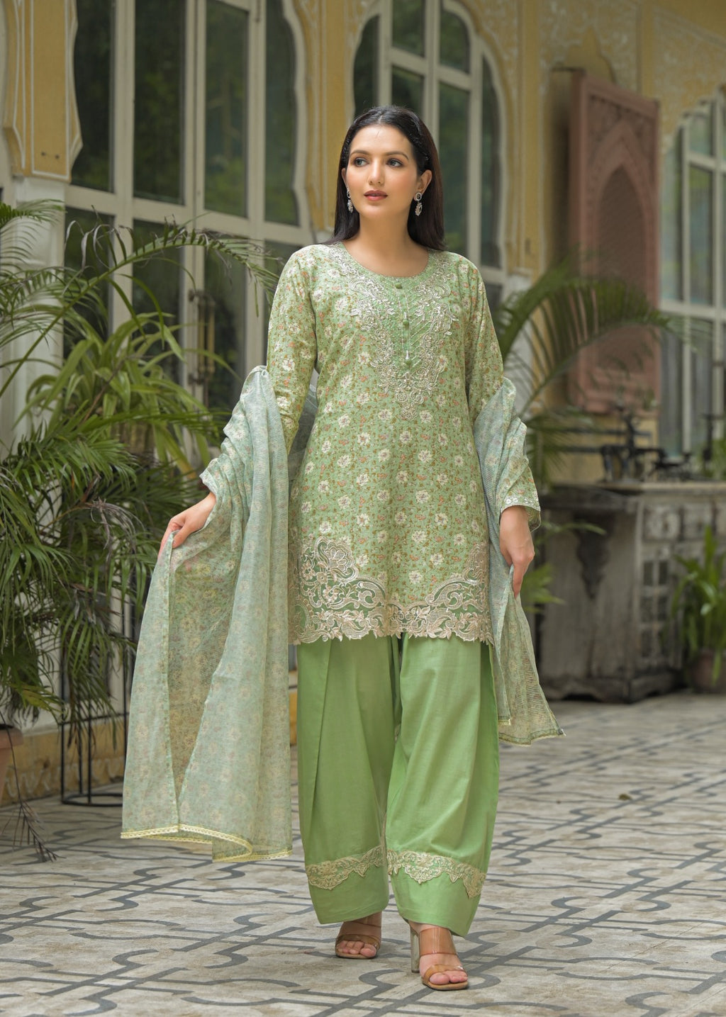 COTTON SUIT WITH FHARSI SUIT