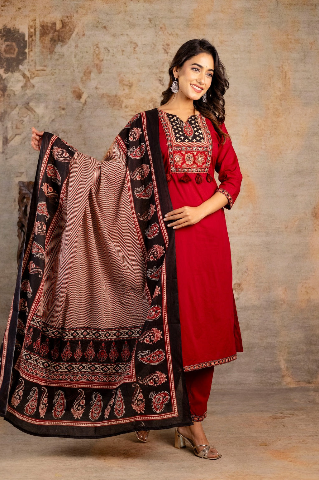 AJRAKH PRINT SUIT SET