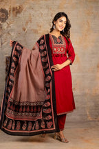 AJRAKH PRINT SUIT SET