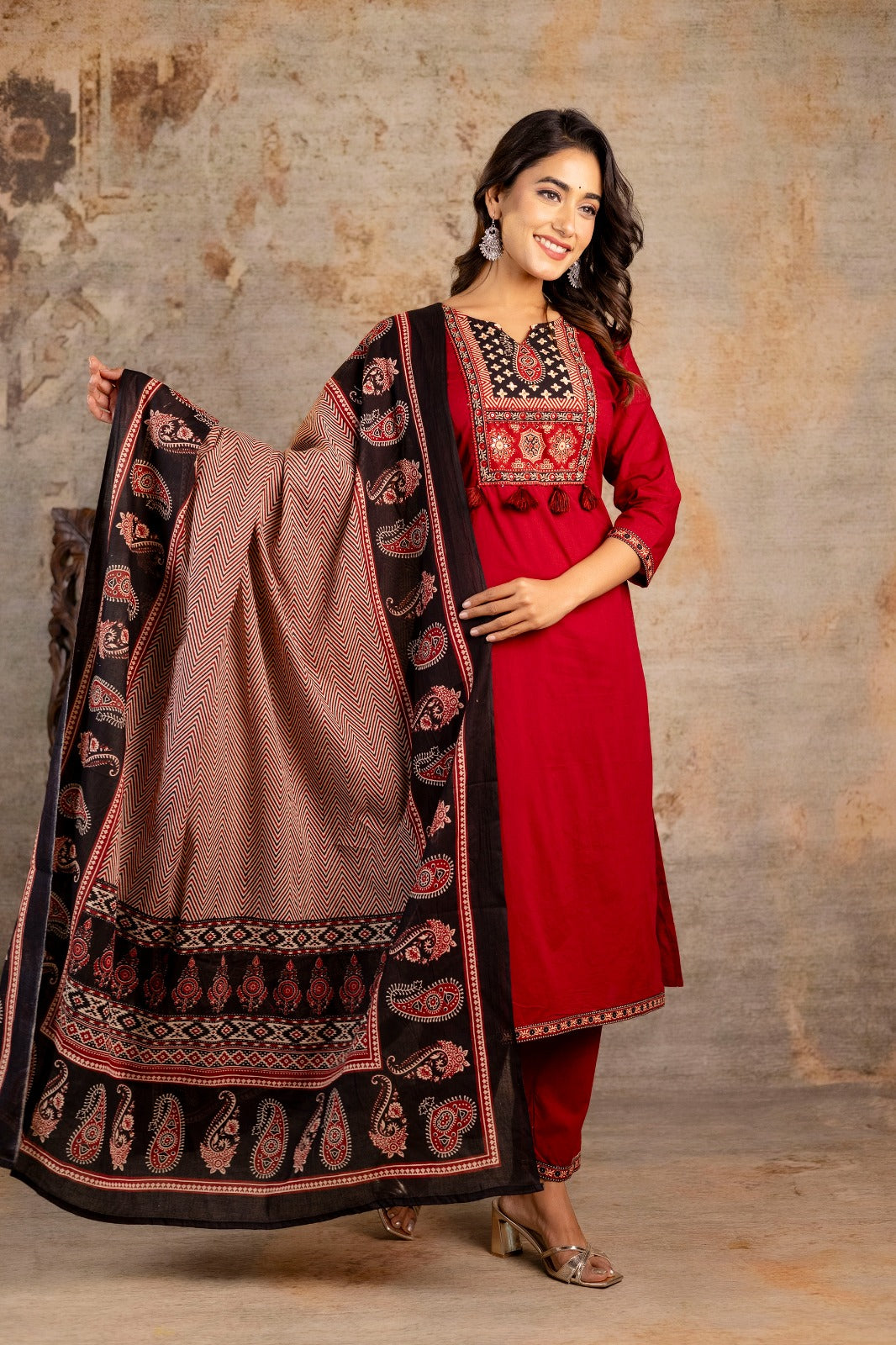 AJRAKH PRINT SUIT SET