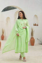 BEAUTIFUL EMBROIDERED MUL COTTON SUIT SET