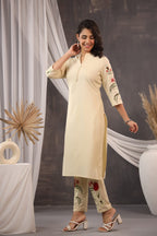 EMBROIDERED KURTA PANT SET