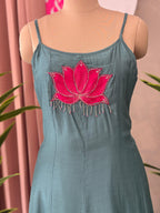 Beautiful Lotus Anarkali Suit Set