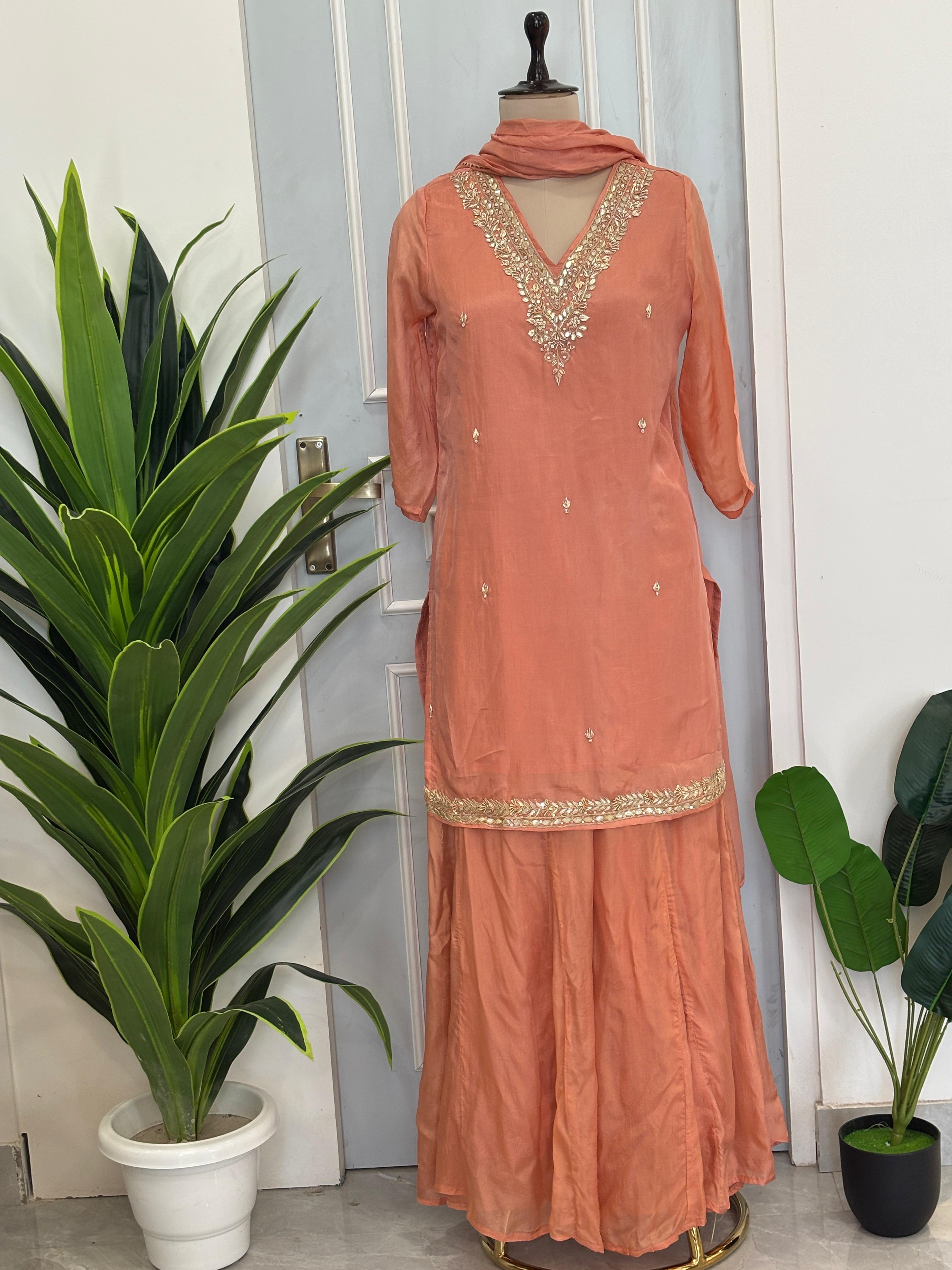 Premium Handwork Plazo Set