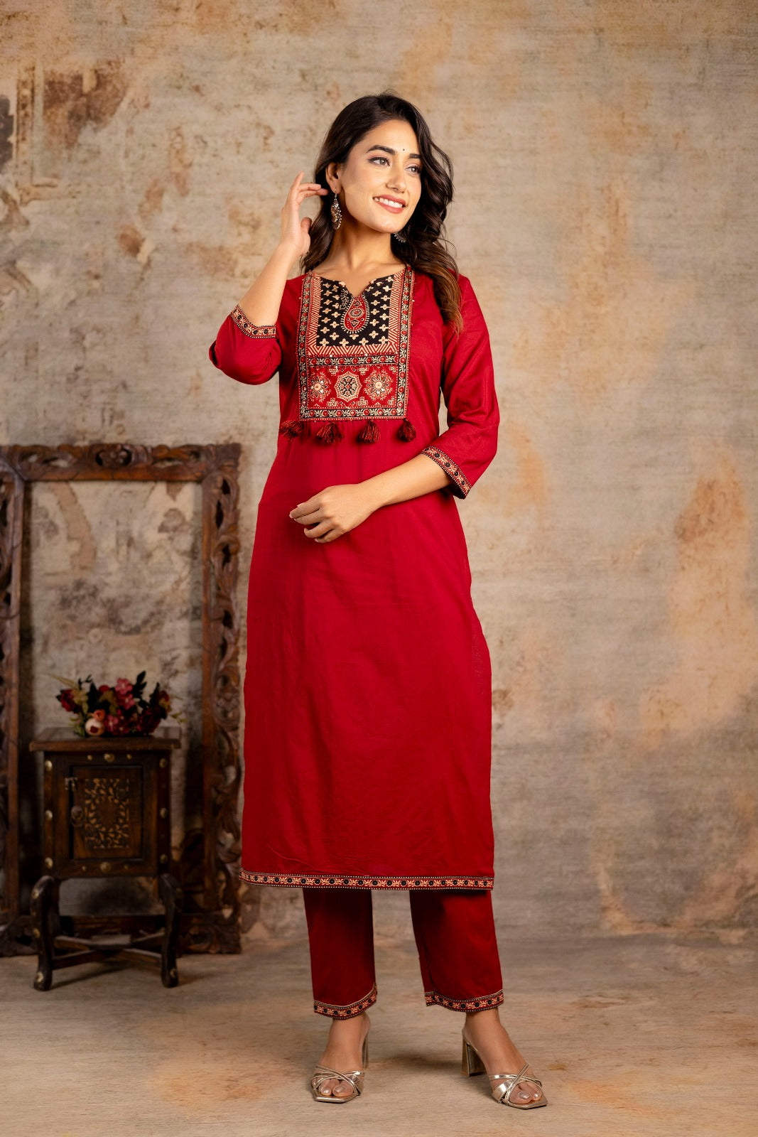 AJRAKH PRINT SUIT SET
