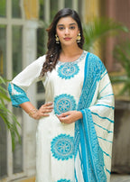 PURE CREP HANDWORK THREE PIECE SUIT