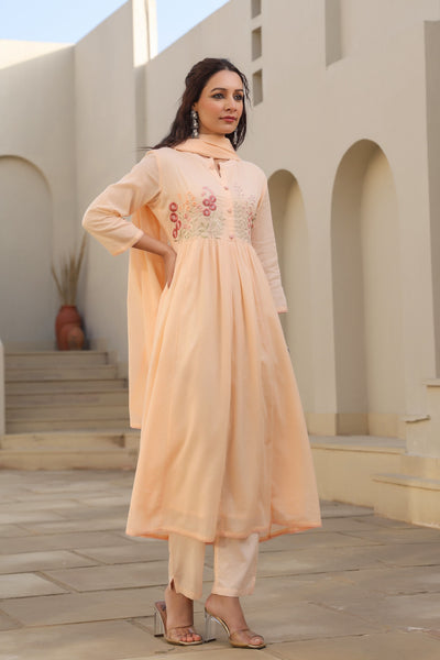 BEAUTIFUL EMBROIDERED MUL COTTON SUIT SET
