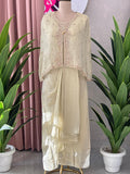 Beautiful Drape Skirt With Handwork Captop Set