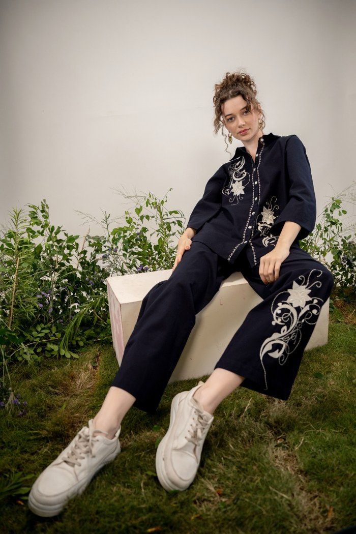 TRENDY EMBROIDERED CO-ORD SET