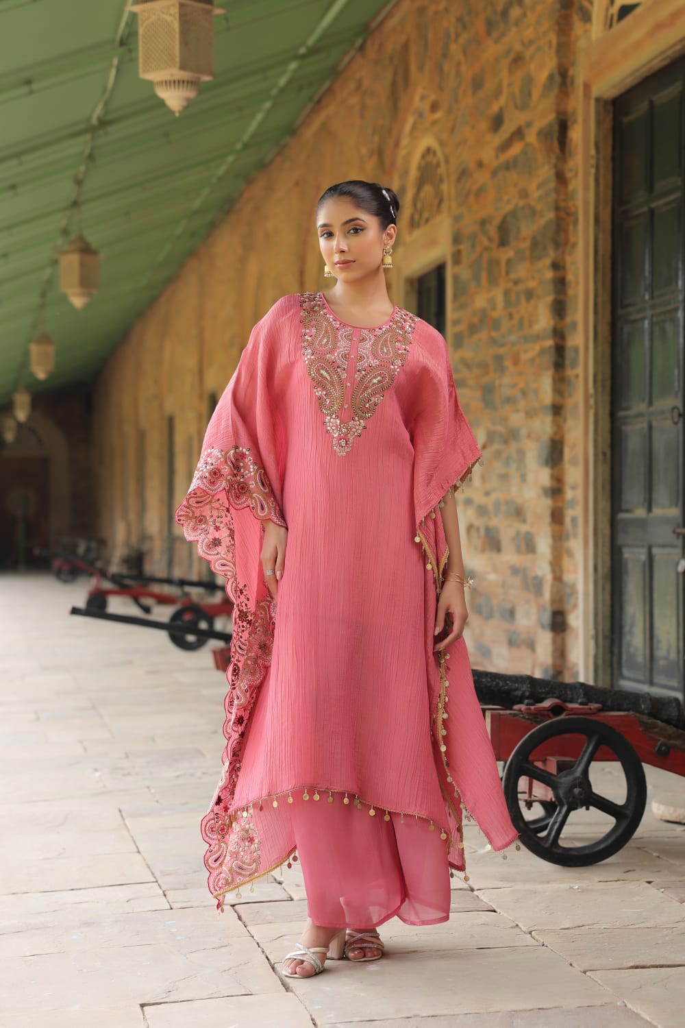 EMBROIDERED PURE ZARI TISSUE KAFTAN